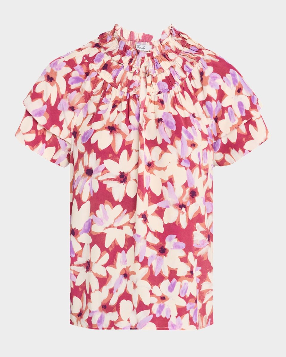 Kamila Flutter-Sleeve Blous